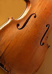 Image showing Antique violin on display