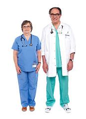 Image showing Two senior male and female physicians