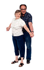 Image showing Senior couple in love. Posing in style