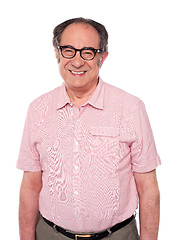 Image showing Cheerful senior citizen wearing eyeglasses