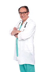 Image showing Portrait of smiling senior male surgeon