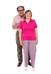 Image showing Full length portrait of an aged love couple