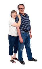 Image showing Full length shot of an aged couple