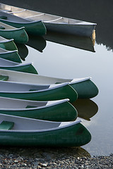 Image showing Canoes