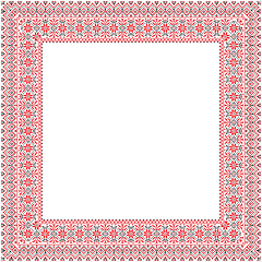 Image showing Square frame with Ukrainian ornament