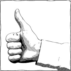 Image showing Hand with a thumb up gesture