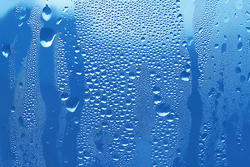 Image showing water drops on glass