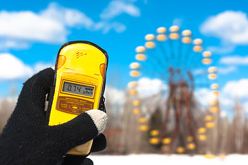 Image showing Geiger counter in chernobyl, amusement park