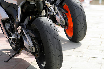 Image showing Motorbikes wheels