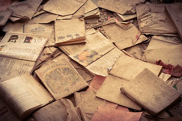Image showing A lot of used books