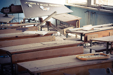 Image showing Abandoned school in Chernobyl 2012 March 14