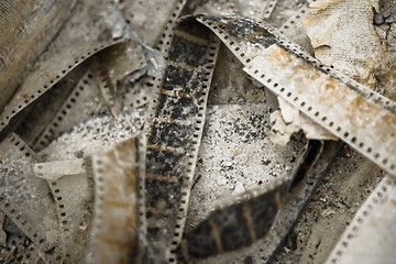 Image showing Old film on the floor