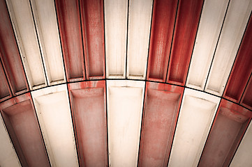 Image showing Red and white abstract steel background