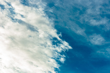 Image showing Blue sky with white clouds