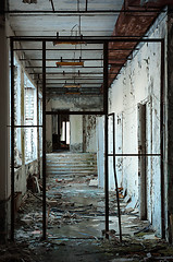 Image showing Abandoned hallway in Chernobyl