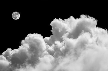 Image showing Beautiful cloudscape with fluffy clouds