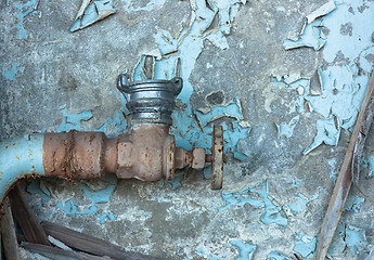 Image showing Old rusty tap closeup