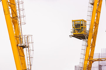 Image showing Industrial crane against white