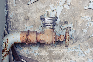 Image showing Old rusty tap closeup