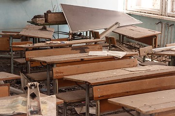 Image showing Abandoned school in Chernobyl 2012 March 14