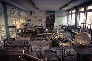 Image showing Abandoned school in Chernobyl 2012 March 14