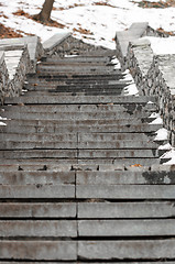 Image showing Old Stairs in the winter