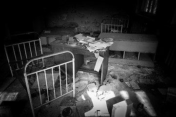 Image showing Abandoned nursery with toys at Chernobyl