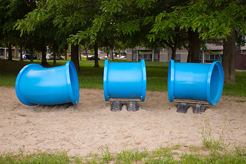 Image showing Children's play structure in the park