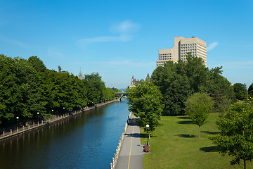 Image showing The Rideau Canal in Ottawa, Canada