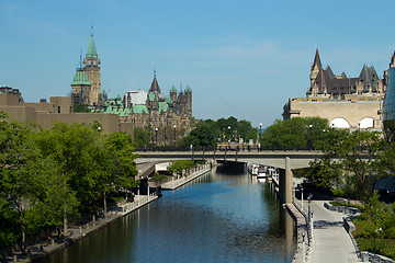 Image showing The Rideau Canal in Ottawa, Canada