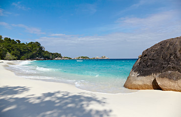 Image showing Boulders and ocean