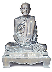 Image showing statue of buddhist monk