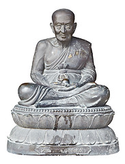 Image showing statue of buddhist monk