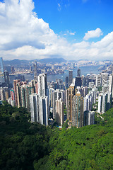 Image showing Hong Kong skyline from Victoria Peak