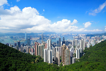 Image showing Hong Kong skyline from Victoria Peak