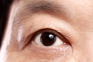 Image showing Close up of old womans eye 