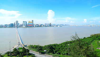 Image showing macao city and blue sky