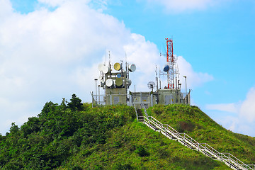 Image showing weather station on mountain