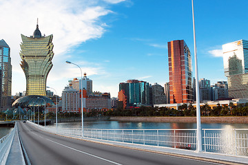 Image showing long bridge in macao