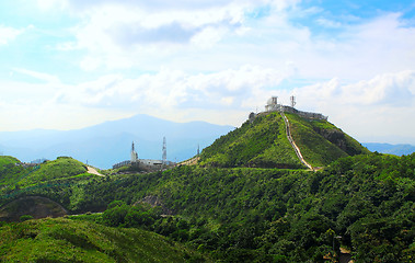 Image showing weather station on mountain