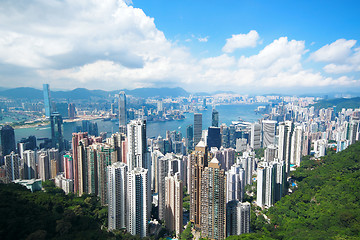 Image showing Hong Kong skyline from Victoria Peak