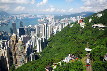 Image showing Hong Kong skyline from Victoria Peak
