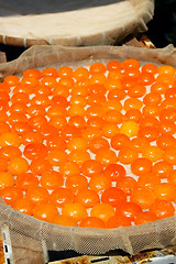 Image showing Salted and sun dried yolks of duck eggs 