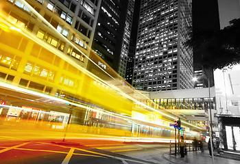 Image showing modern city traffic at night 