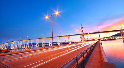 Image showing highway under the bridge in macao