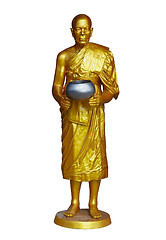 Image showing statue of buddhist monk