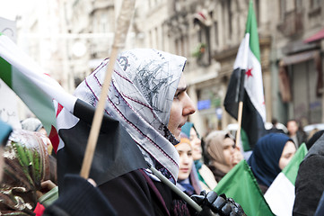 Image showing Syrians Protesting