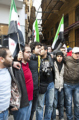 Image showing Syrians Protesting