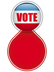 Image showing United States Election Vote Button.