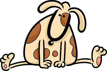 Image showing cartoon doodle of cute spotted dog